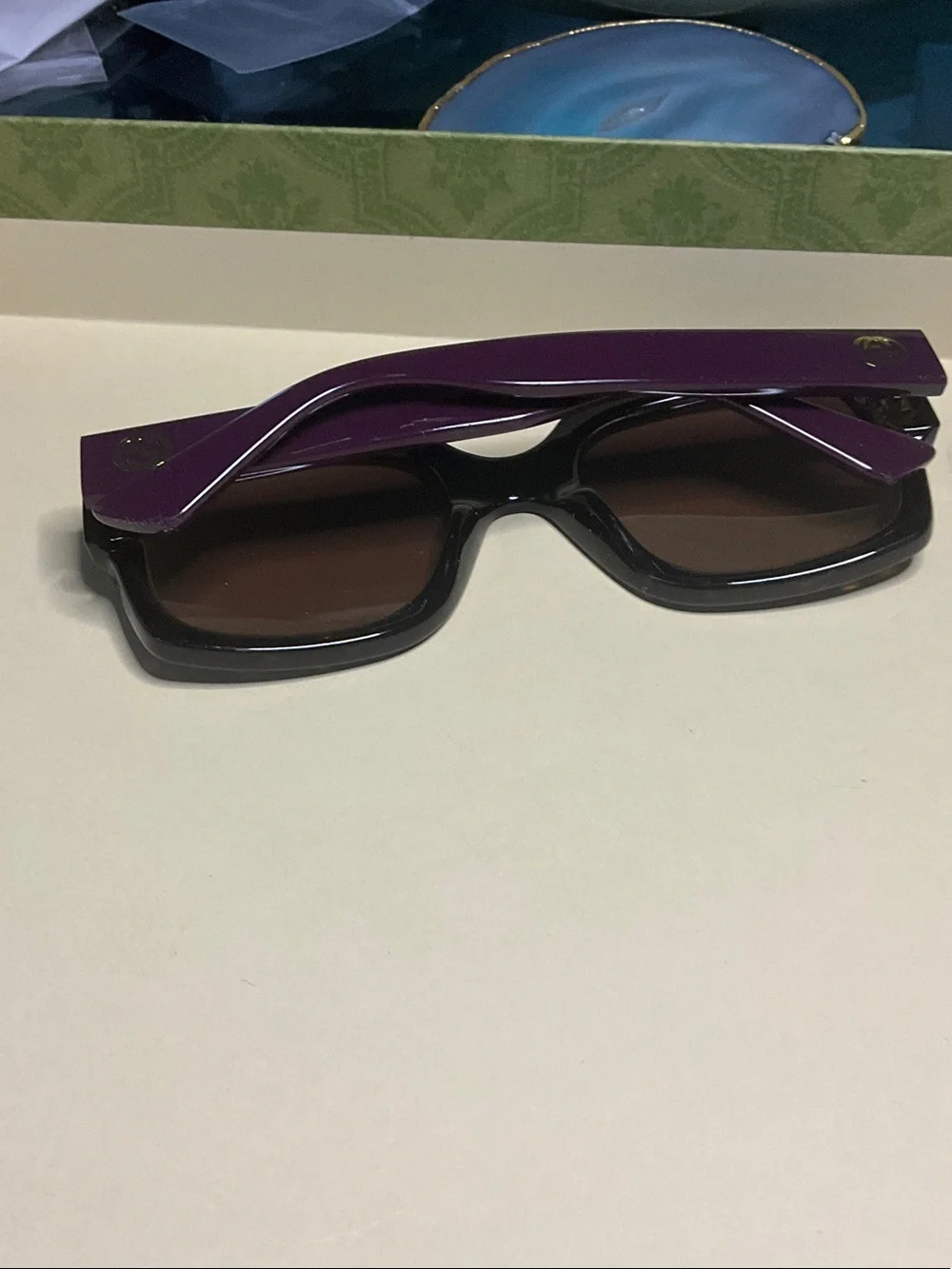Gucci Tortoiseshell Square Sunglasses with Brown Lenses - Picture 7 of 10